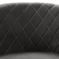 thumbnail image 6 of Convenience Concepts Take a Seat Roosevelt Accent Chair with Ottoman, Dark Gray Microfiber, 6 of 9