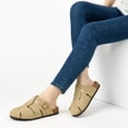 thumbnail image 6 of Ecetana Sandals for Women Closed Toe Slide Comfort Cork Footbed Slip On Clogs Shoes, 6 of 8