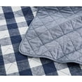 thumbnail image 2 of Chezmoi Collection 3-Piece Pre-Washed Buffalo Check Plaid Cotton Quilt Set Reversible Lightweight Bedspread , Queen, Blue/White, 2 of 7