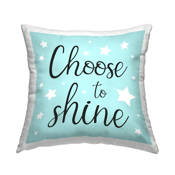 Stupell Industries Choose to Shine Stars Decorative Printed Throw Pillow Design by Martina Pavlova.