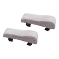 thumbnail image 3 of Almohadillas de reposapiés de silla de oficina almohadillas de brazo de algodón lino de algodón cómodo y espeso amortiguación aumentando almohada de Gris claro, 3 of 8