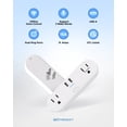 thumbnail image 6 of Emerson SmartVoice 4-in-1 Dual Wall Plug, Offline 30+ Voice Commands, No APP, No WIFI, Smart Outlet w/ 2 AC Outlets, 2 USB-A , Timer, ETL Listed, 6 of 8