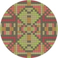 thumbnail image 1 of Ahgly Company Machine Washable Indoor Round Transitional Sienna Brown Area Rugs, 6' Round, 1 of 7