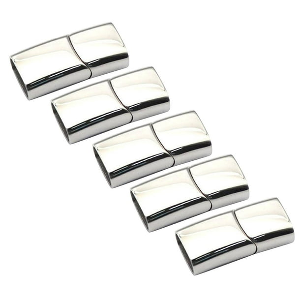 5 broches de acero inoxidable para collares, bolsos y joyas Plata2 1mmx5mm