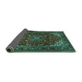 thumbnail image 2 of Ahgly Company Indoor Round Medallion Turquoise Blue Traditional Area Rugs, 5' Round, 2 of 4