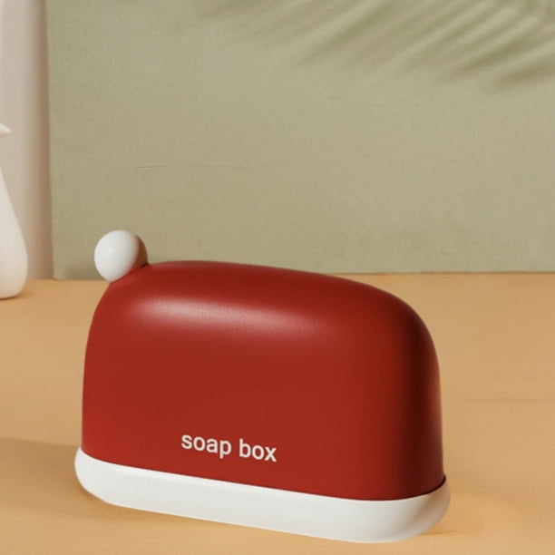 Christmas Hat Travel Soap Box Sealed Watertight Soap Box Travel Special Portable Soap Box Two Colors