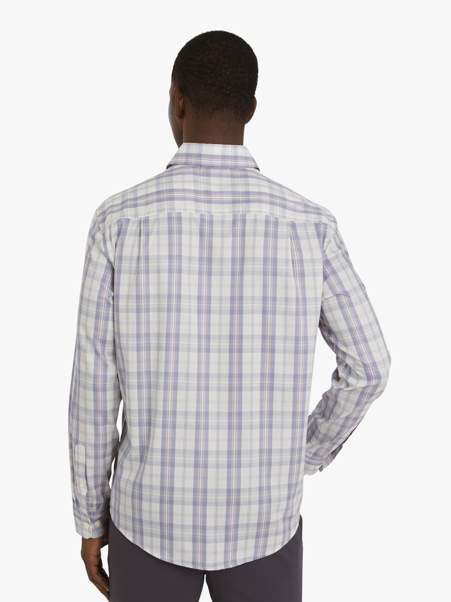 Chaps Men's & Big Men's Long Sleeve Flex Twill Yarn-Dye Woven Shirt, Sizes S-3XL