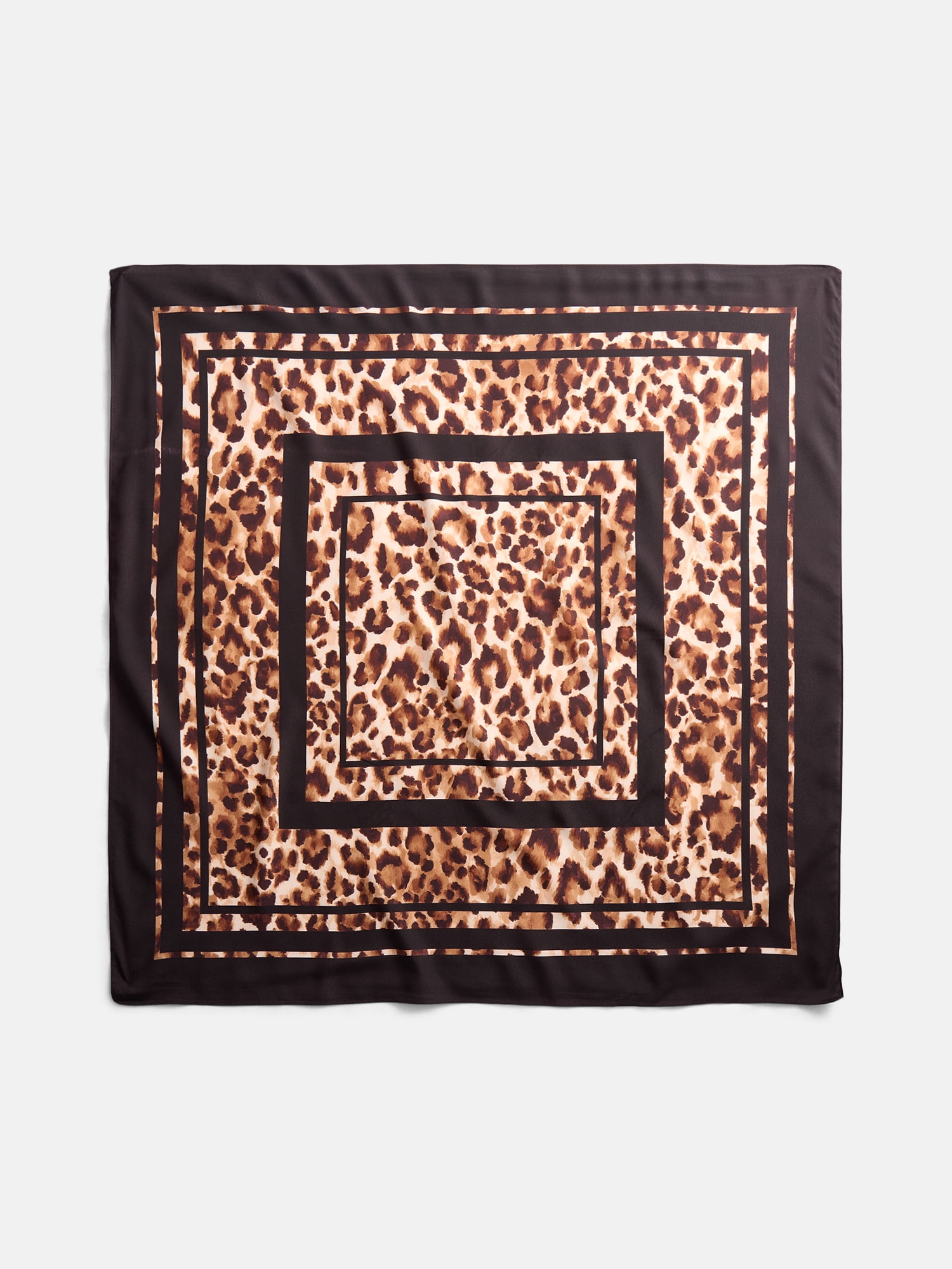 Scenario Women's Printed Square Scarf, Leopard