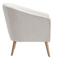 thumbnail image 4 of Wovenbyrd Rodin Modern Barrel Accent Chair, Indoor - Cream Faux Shearling, 4 of 8