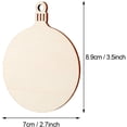 thumbnail image 4 of 60 piezas de adornos navideños de madera, discos redondos de madera, copos de nieve de madera, discos en forma de ángel con 60 piezas de cuerdas para adornos colgantes de árbol de Navidad de Año Nuevo Fokelyi LKX-2036, 4 of 8