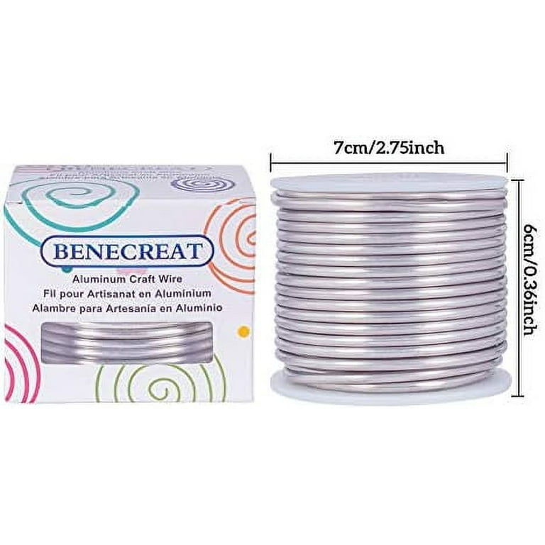 9 Gauge 55FT Tarnish Resistant Jewelry Craft Wire Bendable Aluminum  Sculpting Metal Wire for Jewelry Craft Beading Work - Primary Color 3mm 