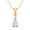 Yellow Plated Silver, variant on 7x5mm Pear Shaped Moonstone Drop Pendant 925 Sterling Silver Women's Wedding Necklace