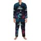 thumbnail image 3 of Balery Punk Style Blue Haired Skull Pijama para Hombre de Dos Piezas con Manga Larga, Conjunto de Dormir y Descanso Suave con Bolsillos-XX-Large, 3 of 7