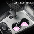 thumbnail image 3 of 2-Pack Car Cup Holder Coasters — Daisy Design, 2.75-Inch Non-Slip Silicone Cup Holder Inserts, Non-Slip Cup Holder Mats, Car Interior Accessories for Men and Women.,Orange,2 pcs, 3 of 7