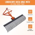 thumbnail image 6 of Jocisland 3 Point Tow Behind Rake, 60" Adjustable Angle with 32 Steel Tines, Lawn Dethatcher Landscape Rake with Attachments for Field, Pasture, Yard Cleanup, 6 of 9