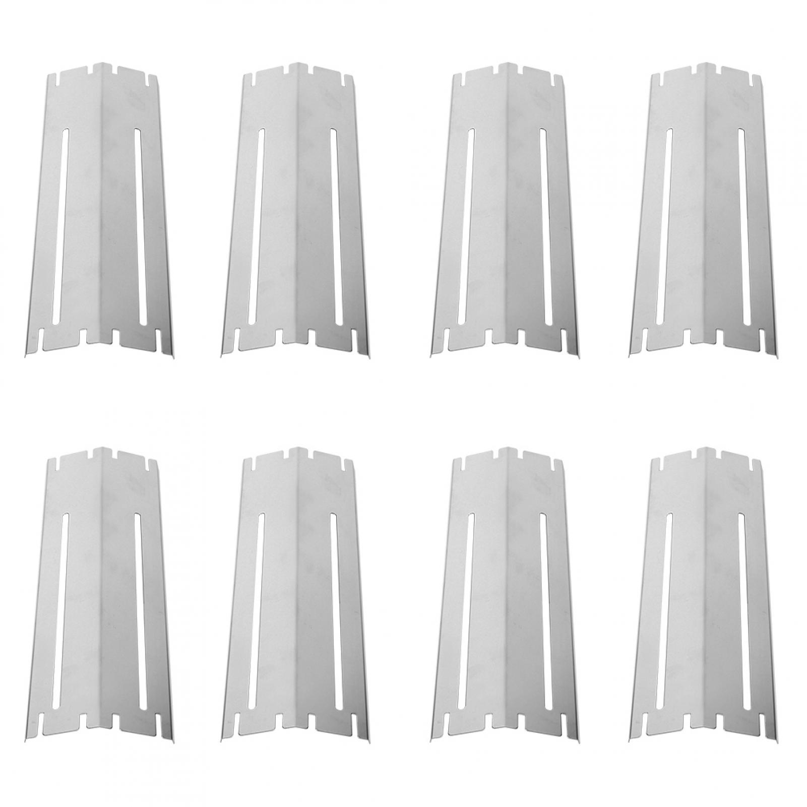 Tebru 8Pcs Adjustable Stainless Steel Gas Grill Heat Plate for Barbecue
