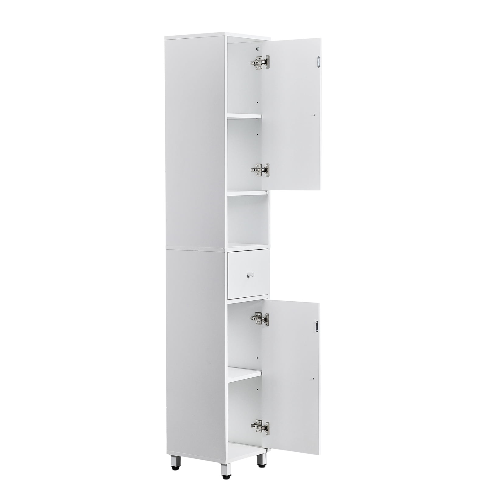 Bathroom Vanity, White Particleboard With Melamine Veneer, Two Doors, One Drawer, One Shelf, 30*30*170cm