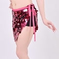 thumbnail image 7 of AGWOLF Sequin Skirt for Women Glitter Mermaid Mini Skirts Sparkly Belly Dance Hip Scarf Music Party Rave Wrap Skirt, 7 of 7