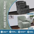 thumbnail image 5 of H.VERSAILTEX Split 4-Panel Velvet Recliner Chair Cover, High Stretch Non-Slip Washable Recliner Slipcover for Living Room, Sea Grass, 5 of 6