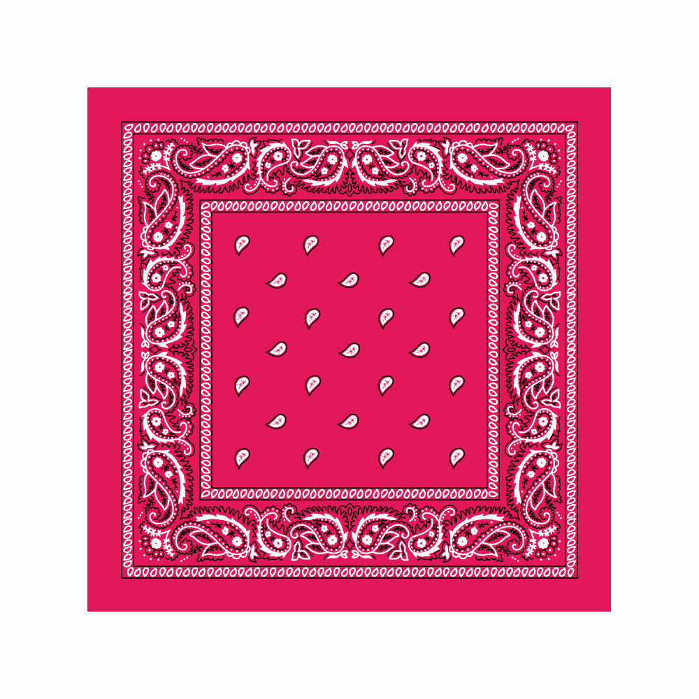BANDANA - Hot Pink Paisley Bandana - Single Piece 22x22 - Walmart.com ...