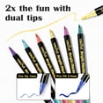 thumbnail image 3 of Marcadores de pintura acrílica VOKART de 120 colores con doble punta: pincel y fina, 3 of 7