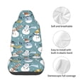 thumbnail image 4 of Wukai Snowflake Scarf Snowman Full Set Car Seat Covers with Soft Padding Universal Auto Front Seats Protector and Cushion Mat, 4 of 5