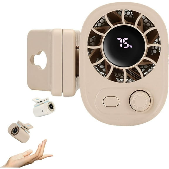 Joytutu Car Clip On Fan With Led Display - 360° Rotation,Joytutu Car Seat Fan, Usb Rechargeable Personal Cooling Fans 1800mah Battery, Portable Car Fans For Instant Summer Cooling