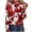 Red, variant on Edvintorg Thanksgiving Women's Casual Shirts Long Sleeve Crewneck Basic Plus Size Tops Lightweight Womens Blouses Fall Clothes for Women