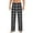 #Black, variant on DPTALR George Men's Casual Brushed Fleece Check Elastic Waist Long Pants with Pockets,Orange Big and Tall Men S