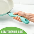 thumbnail image 5 of GreenLife Soft Grip Diamond Healthy Ceramic Nonstick, Cookware Pots and Pans Set, 14 Piece, Turquoise, Dishwasher Safe, 5 of 8