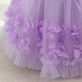 thumbnail image 7 of CPNG Toddler Baby Girls Birthday Party Dress Cap Sleeve Flower Girl Wedding Shiny Butterfly Pageant Formal Ball Dress(Purple,4-5 Years), 7 of 7