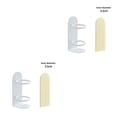 thumbnail image 3 of Advancent 2021, soporte para cepillo de eléctrico, estante sin rastro montado en la pared, desagüe de Metal, estante de baño, blanco 2piezas Advancent CBP064026, 3 of 6