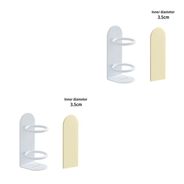 Wosthever 2021, soporte para cepillo de eléctrico, estante sin rastro montado en la pared, desagüe de Metal, estante de blanco 2piezas