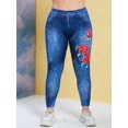 thumbnail image 3 of Impresión 3D Insecto Floral Rose Plus Tize Jeggings Rosegal Leggings de talla grande, 3 of 5