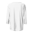 thumbnail image 5 of Meichang T-Shirts à Manches 3/4 pour Femmes T-Shirts de la Saint-Patrick Hauts Graphiques Trèfle Chanceux T-Shirts de Vacances Col Rond Blouses en Liquidation, 5 of 5