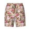thumbnail image 4 of Lsque Mens Swim Trunks Rose Flowers Pattern - Bathing Suit Compression Liner - Beach Swim Shorts Swimwear - (S-3XL) - Stretch Quick Dry -Small, 4 of 9