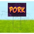 thumbnail image 1 of Pork (18" x 24") Yard Sign, Includes Metal Step Stake, 1 of 6