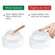 thumbnail image 3 of 6 cucharas de crema plateadas, cuchara pequeña para mascarilla facial, barra de crema para ojos de oro rosa, 3 of 5