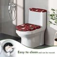 thumbnail image 5 of HELLHERO 2 Piece Lid Cover Set for Toilet for Modern Bathrooms Christmas Tree Snowflakes Adjustable Toilet Seat Covers Set Elastic Edge, 5 of 8