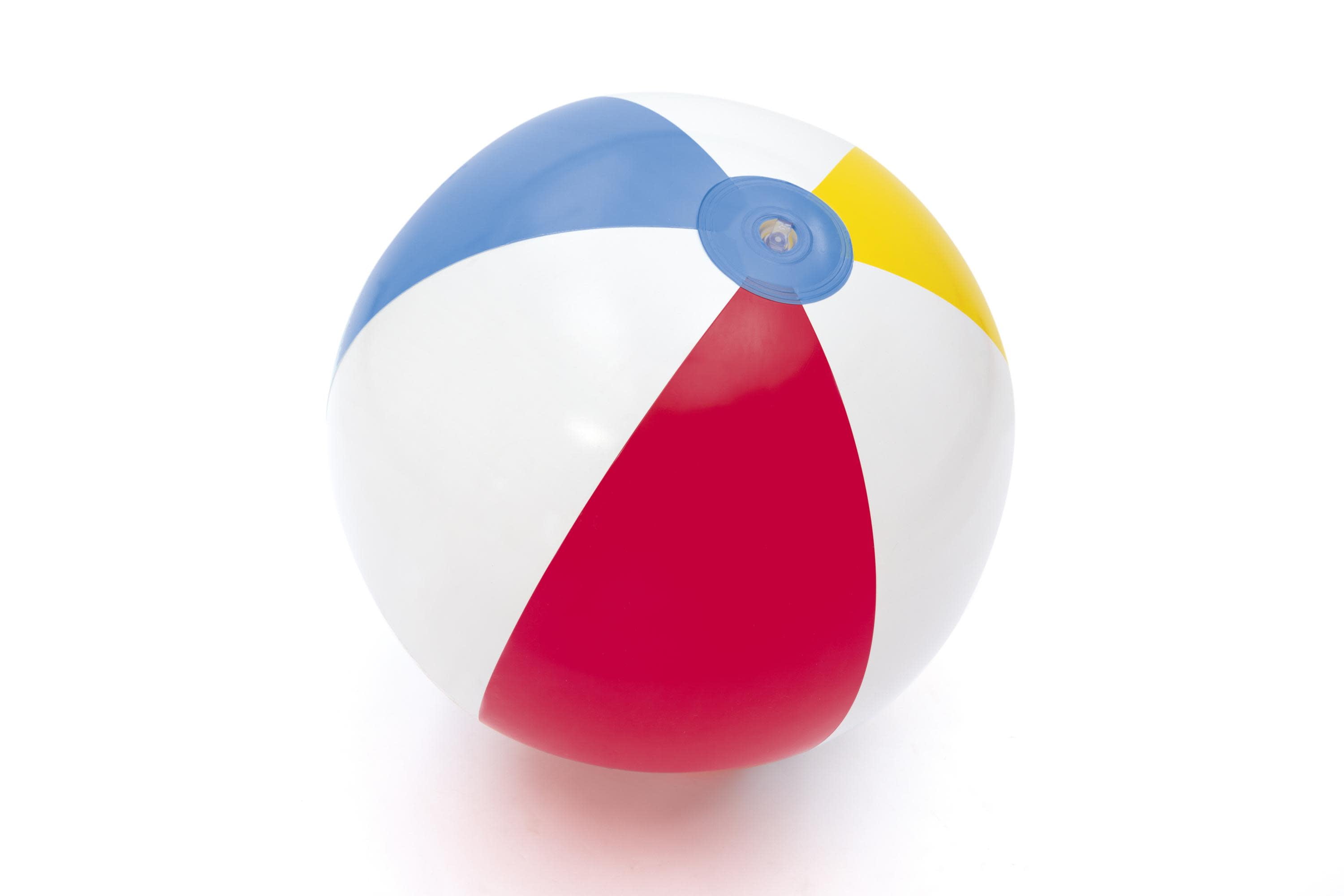 6 x 9" TRANSLUCENT COLOUR INFLATABLE BLOW UP BEACH BALLS BALL Red Yellow or Blue 