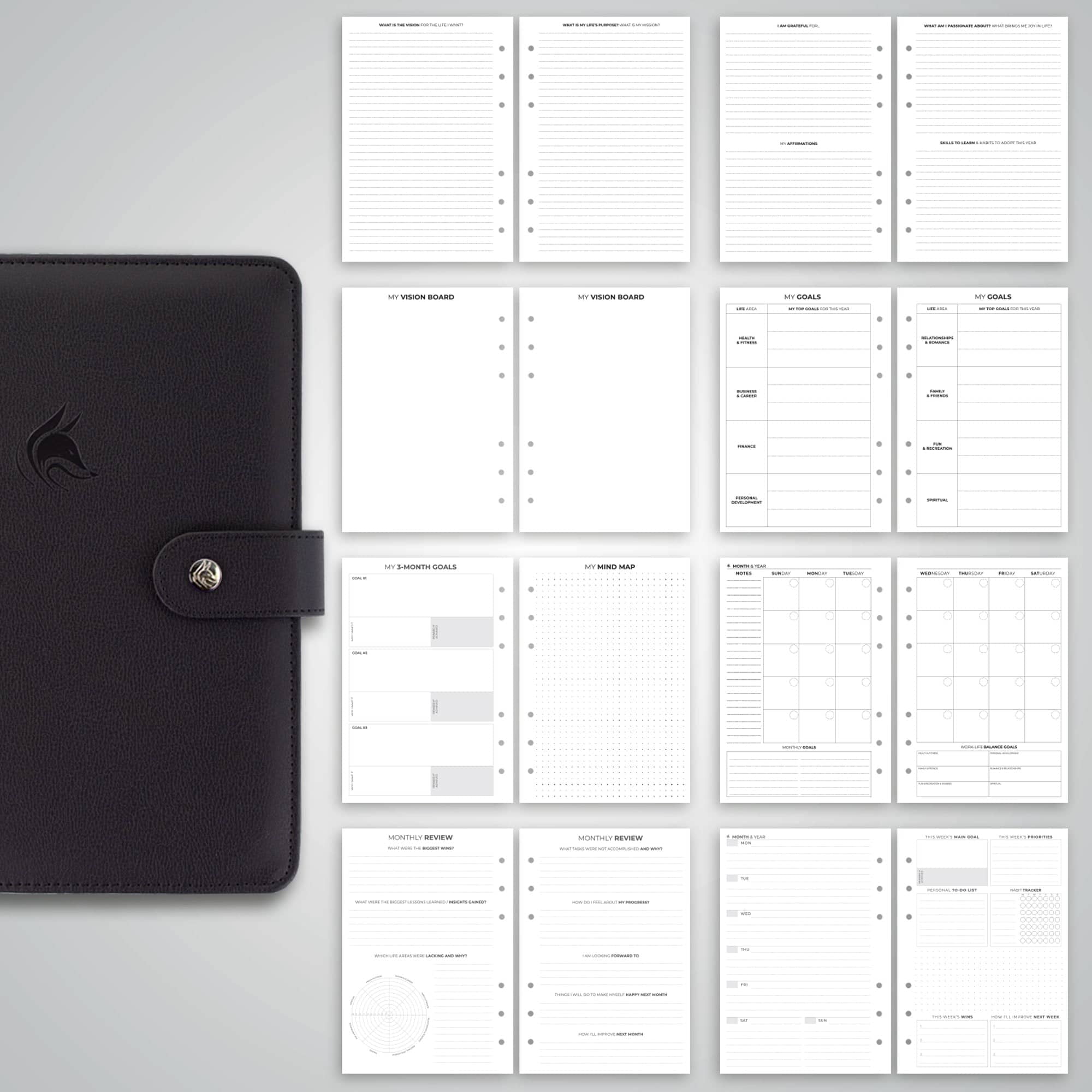 Clever Fox Weekly Planner Binder & Appointment Book