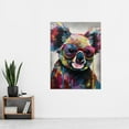 thumbnail image 2 of Koala With Purple Sunglasses Modern Multicoloured Extra Large XL Wall Art Poster Print, 2 of 3