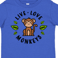 thumbnail image 4 of Inktastic Live Love Monkeys Boys or Girls Toddler T-Shirt, 4 of 5