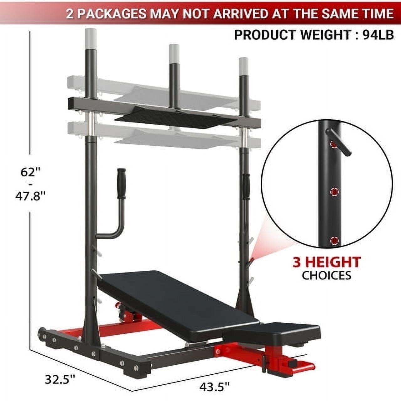 Syedee Compact Home Gym Seated Vertical Leg Press Machine 600LBS Capacity with Transport Wheels Walmart