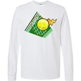 thumbnail image 3 of Inktastic Tennis Ball and Racket Long Sleeve T-Shirt, 3 of 5