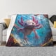 thumbnail image 1 of Fotbe Cute Underwater Axolotl Manta de Franela con Estampado, Manta Ultrasuave para Cama, Sofá, Auto, Hipoalergénica y Antibolitas-50"x40", 1 of 6