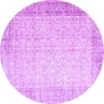thumbnail image 1 of Ahgly Company Indoor Round Abstract Purple Contemporary Area Rugs, 3' Round, 1 of 4