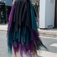 thumbnail image 5 of GERsome Tulle Skirts for Women Midi Long Fairy Skirt Tutu A-Line Mesh Layered High Elastic Waist Halloween Skirts, 5 of 7