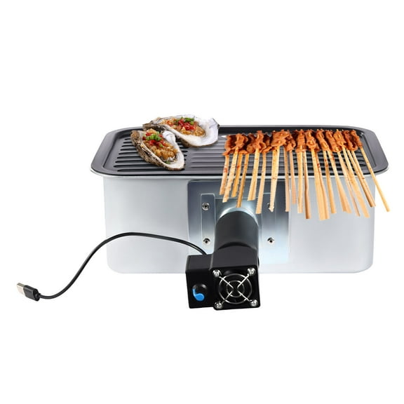 2500-5500rpm Outdoor Barbecue Grill Portable Barbecue Grill Camping Party Home Fan Grill with Carbon Box ,Anti-Scald Handle Adjustable Fire Power for Hiking, Camping, Mountaineering