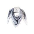 thumbnail image 5 of Scenario Women's Border Stripe Knit Triangle Scarf, Medium Grey Heather and Winter White, 5 of 5